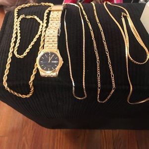 14k gold plated chains and bracelets